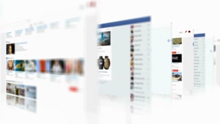 Online social networking services screen blurred background