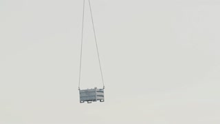 Load-lifter crane on a construction site