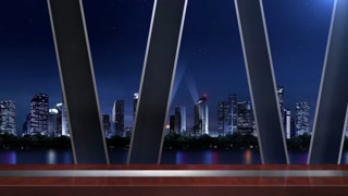 Virtual News Studio Set Background