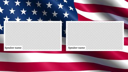 2 Frames Overlay — US Flag Theme