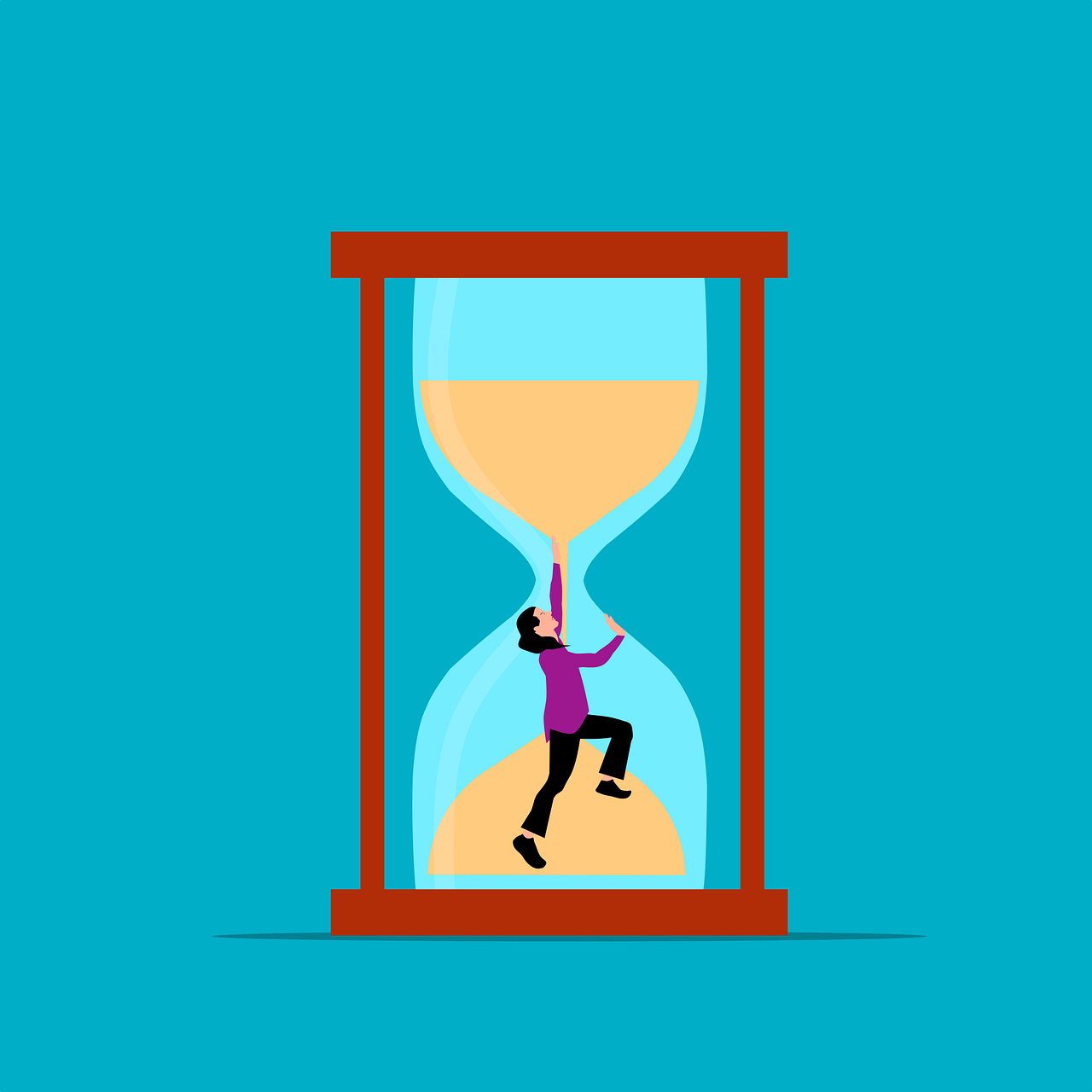 deadline, hourglass, time